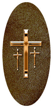 DG5000-517-CP-SH-BR Copper 3 Crosses Shimmer Brown